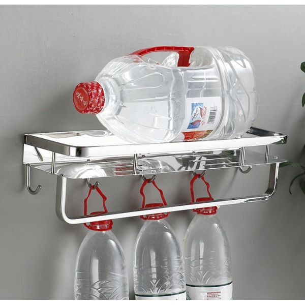 Heavy Duty Wall Mounted Kitchen Shelf With Mirror Polishing Finish CE Certified