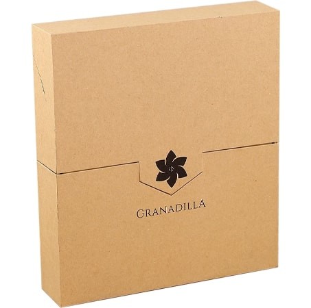 Recyclable Double Door Kraft Paper Gift Box CMYK PMS UV Hot Stamping