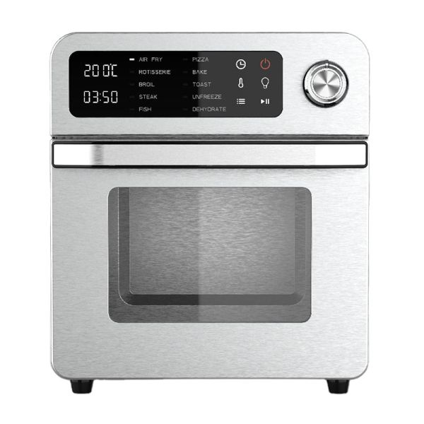 Electric Pizza Oven Roast Bake Grill Dehydrate Stainless Steel 15L Airfryer