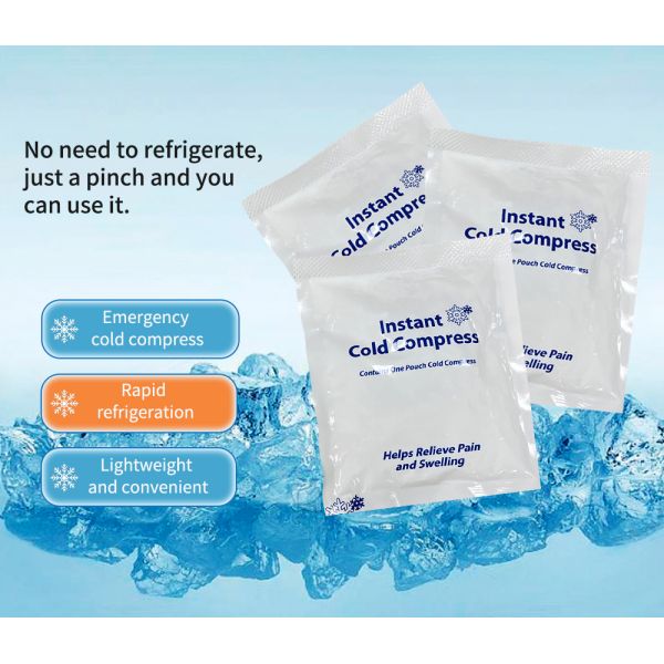 50 Pack Disposable Instant Cold Compress Ice Pack for Pain Relief Cold Pack for Injuries Instant Ice Cold Therapy