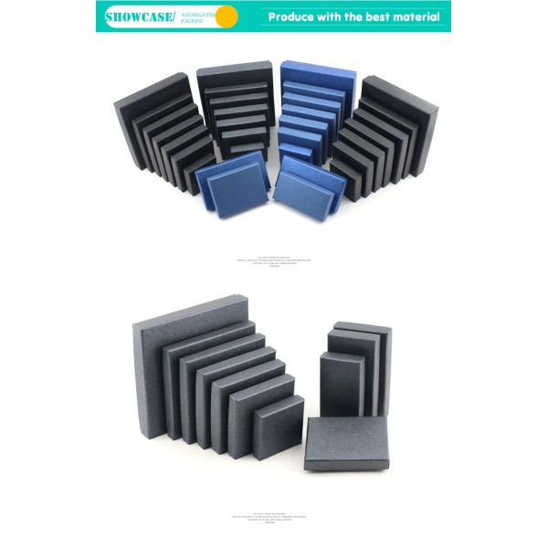 Varnished Kraft Paper Cardboard Jewelry Gift Boxes Bulk For Necklace Presentation Packaging