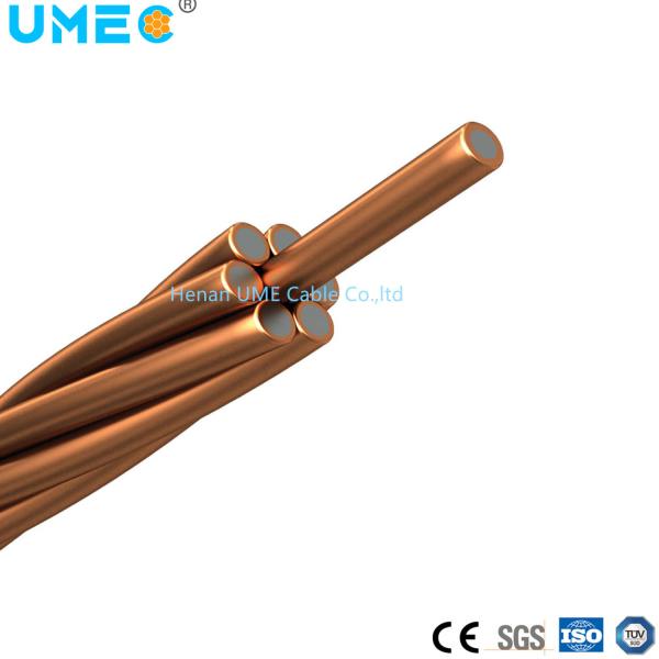 Proteção de iluminação personalizada Terra Condutor elétrico nu CCS fio cobre revestido de aço