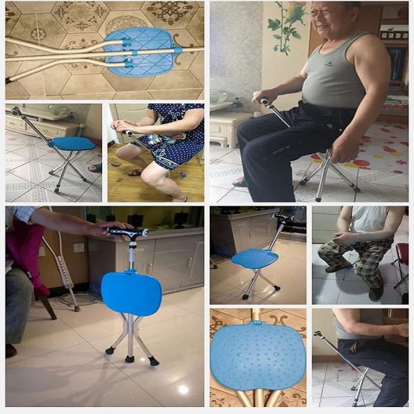 Popular Design Begrit Stick Multifunction Telescopic Folding Walking Aid Cane Floding Cane with Seat Cane Seat for Seniority
