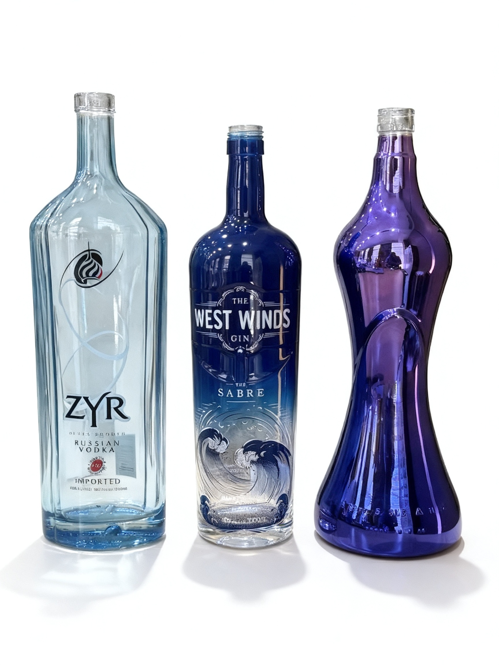 700ML or 750ml Gin, whiskey, vodka Glass Bottle With T-CORK or GPI closures, Gula closures