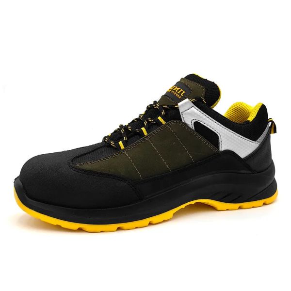 Breathable Industrial Safety Shoes Comfortable Non Slip Black Shoes For Work