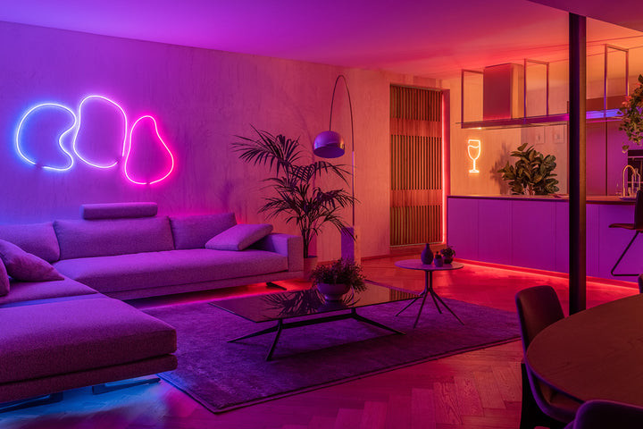 Музыкальная синхронизация 12В Умные RGB световые полоски Wi-Fi Bluetooth Умные неоновые полоски 1500mA