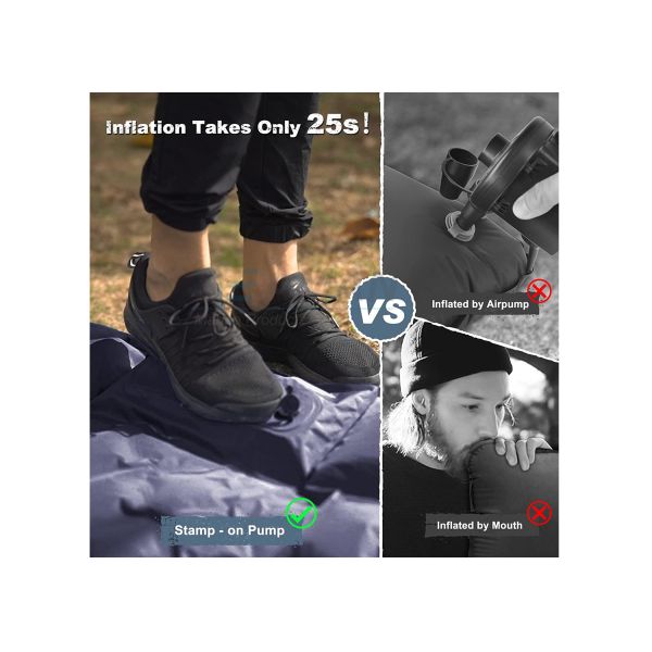 Inflatable Car Lightweight Camping Mat Backpacking Foot Press Pump 6cm 7cm