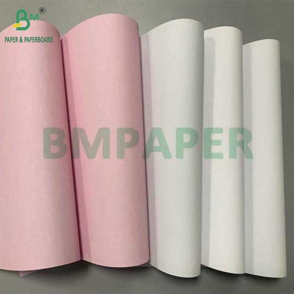 56gsm 60gsm CB CFB CF White Blue Pink Carbonless Paper 44.5cm Roll