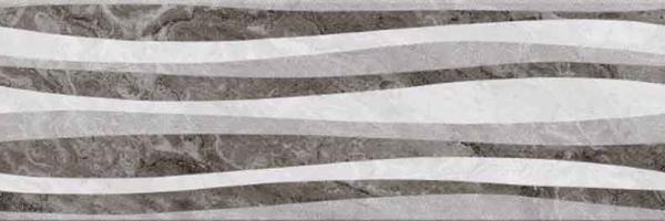 Tricolor Wave Patterned Ceramic Tile Non - Slip For Dining Room