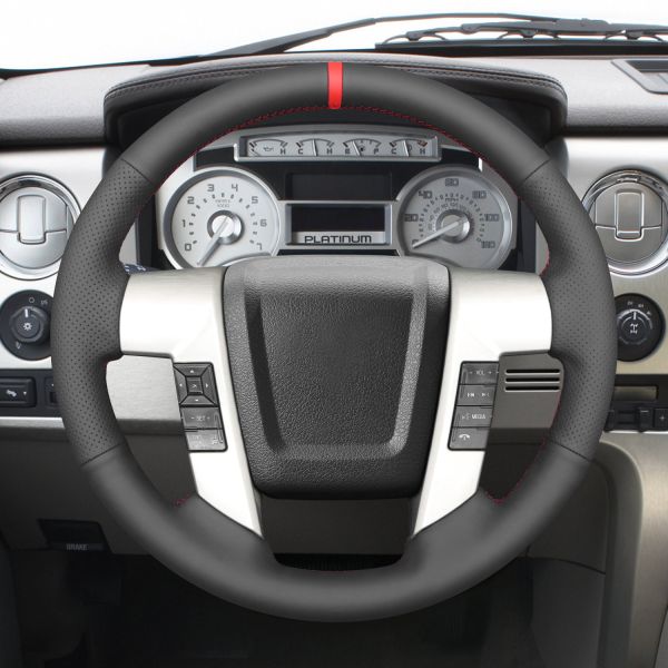 Hand Stitch Leather Steering Wheel Cover for Ford F-150 2009 2010 2011 2012 2013 2014