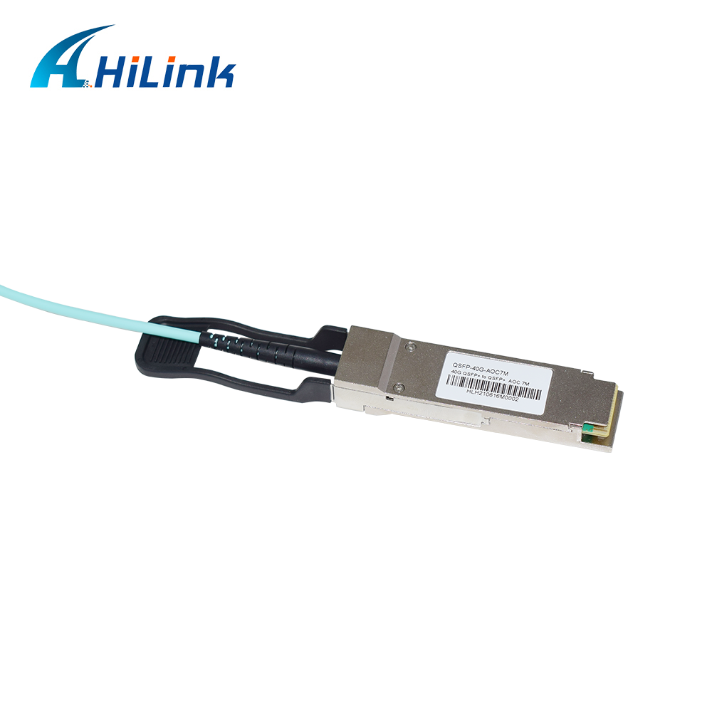 Длина цвета 7M Aqua кабеля сети QSFP+ 40G MMF SFP OM3 AOC