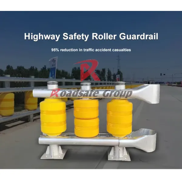 Philippines Hot Sales Traffic Safety EVA Roller Guardrail Highway Anti-Crash Barrier
