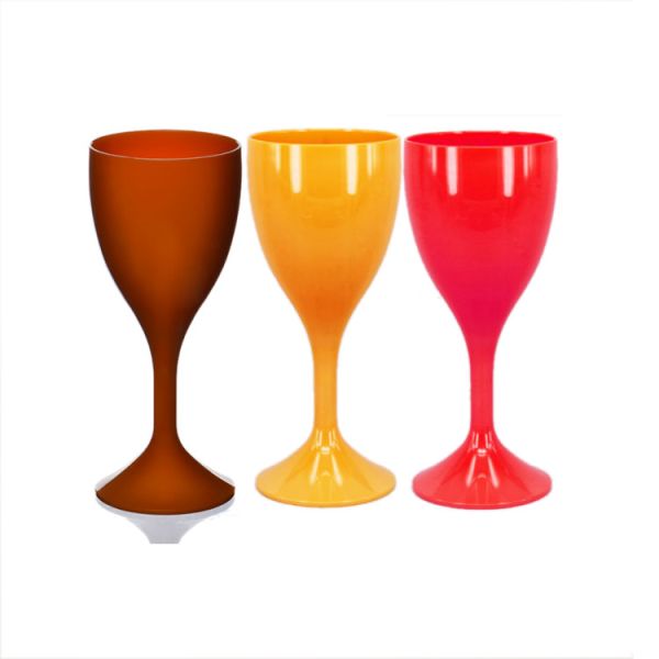 Premium Reusable Plastic Wine Glasses Bulk 300ml 10oz Food Grade PP