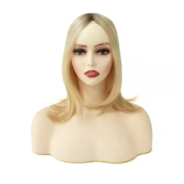 100% European Virgin Hair women Mono hair topper natural color double drawn full end full coverage mono wefted Topper