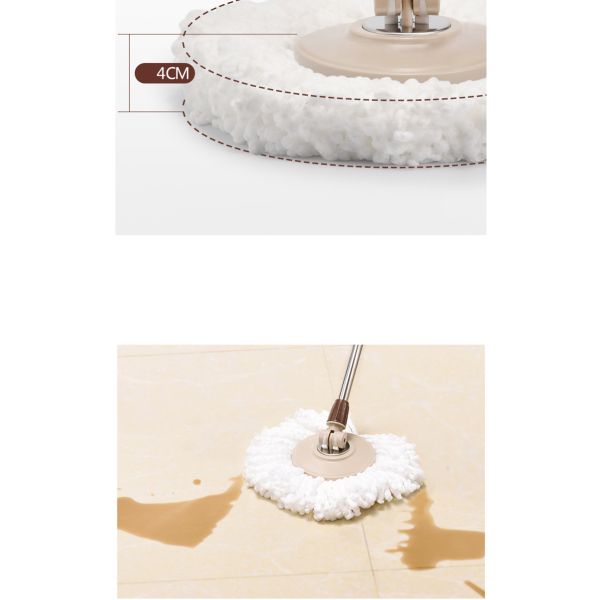 Stainless Steel Wringer 360 Spin Easy Clean Cyclone Floor Cleaning Mop and Bucket Set