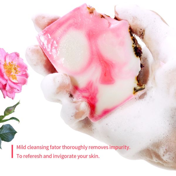 100G Fragrance Essential Oil Face Soap Rose Petal Cold Process Soap