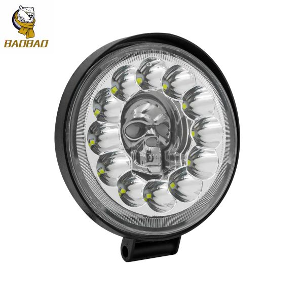 Metal Skull 12V Bright White Available LED Headlight For Honda Bike