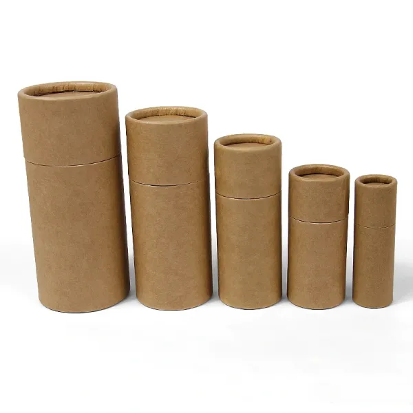78MM Eco Friendly Cylinder Shaped Corrugated Box C2S Kraft Paper Tube Packaging With Handle