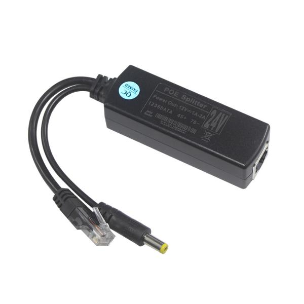 802.3af 12V POE スプリッター、DCジャック、USB-C、100Mbps
