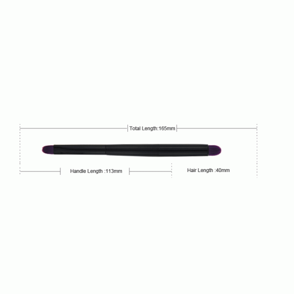 Sylinder Blending Face Brush Holder Purple Two Double Nylon Hair