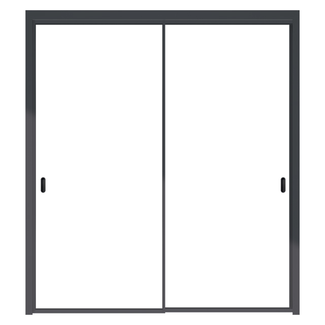 Modern Design Internal Sliding Doors Room Dividers Smooth Aluminum Ultra Slim Frame
