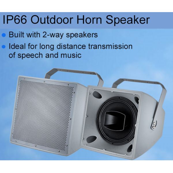 100W Horn Speaker 8ohm 100V 8 Coaxial Speaker PP Material Outdoor Use OEM ODM Logo Customization