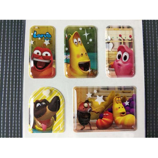 Milky PVC 3D Cartoon Stickers Sequin Kindergarten Gift Childrens Reward Stickers