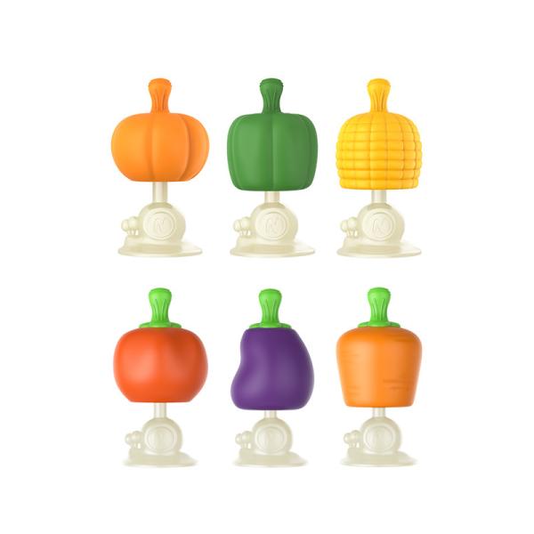 Tomato Vegetable Baby Teething Toys Silicone PVC Free For Boy Girl