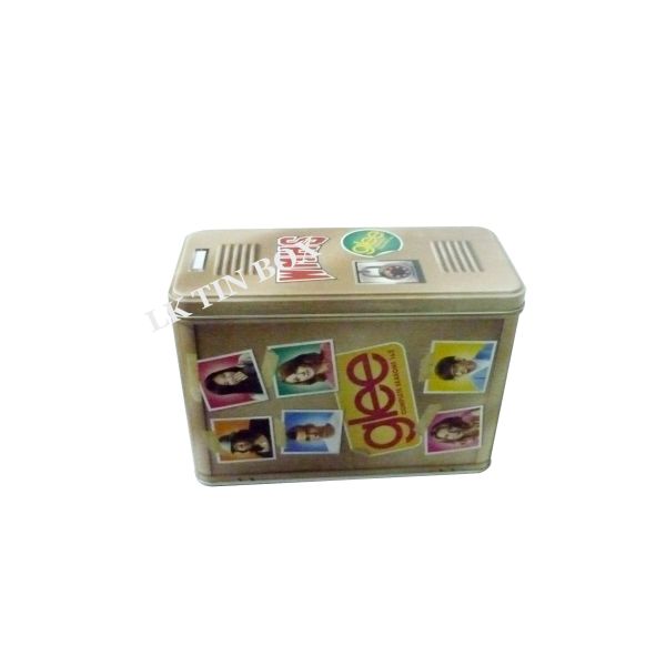 Recipientes vazios impressos retangulares alimento da lata da lata de lata dos doces e empacotamento do presente