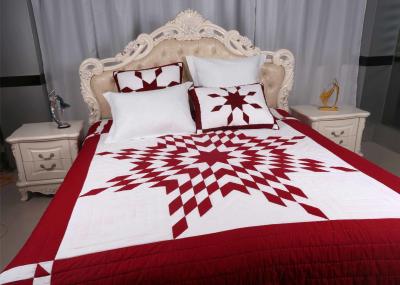 Unique Lone Star Geometric Bedspreads And Coverlets Red / White For Home