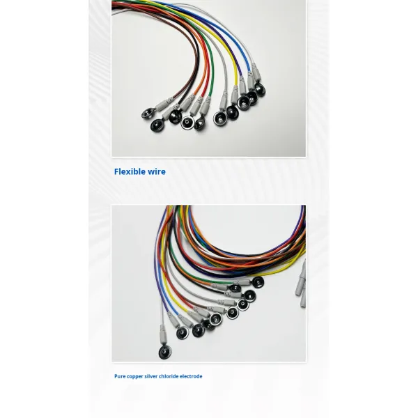 D-Type 1.5 Female Hole Multicolor Silver Chloride Alcohol Disinfecting EEG Electrode Disc Digital Electronic Massager Universal