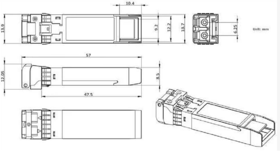 приемопередатчик 850nm Cisco DS-SFP-FC32G-SW совместимый 32GFC-SW 100m для канала волокна