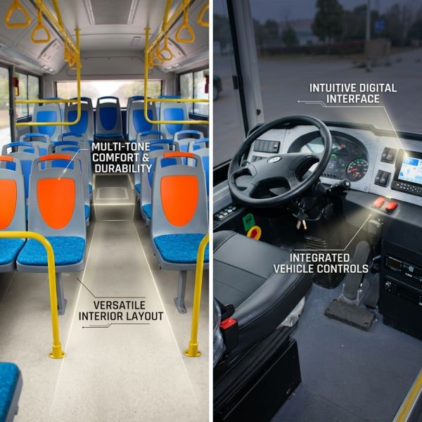 6m Zev Ev Minibus 15 Seater Mini Bus For Public Transit Service