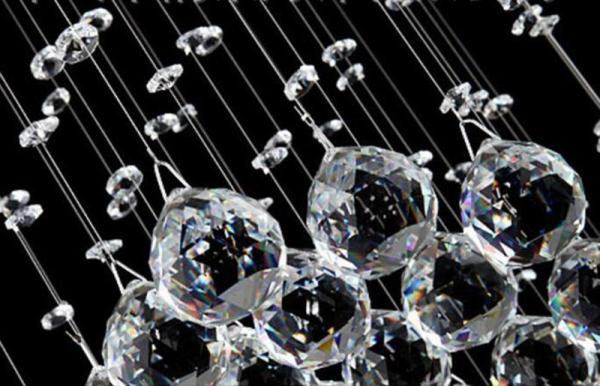 Manggic Modern Crystal Chandelier For Spiral Interior Design kitchen hanging light(WH-NC-26)