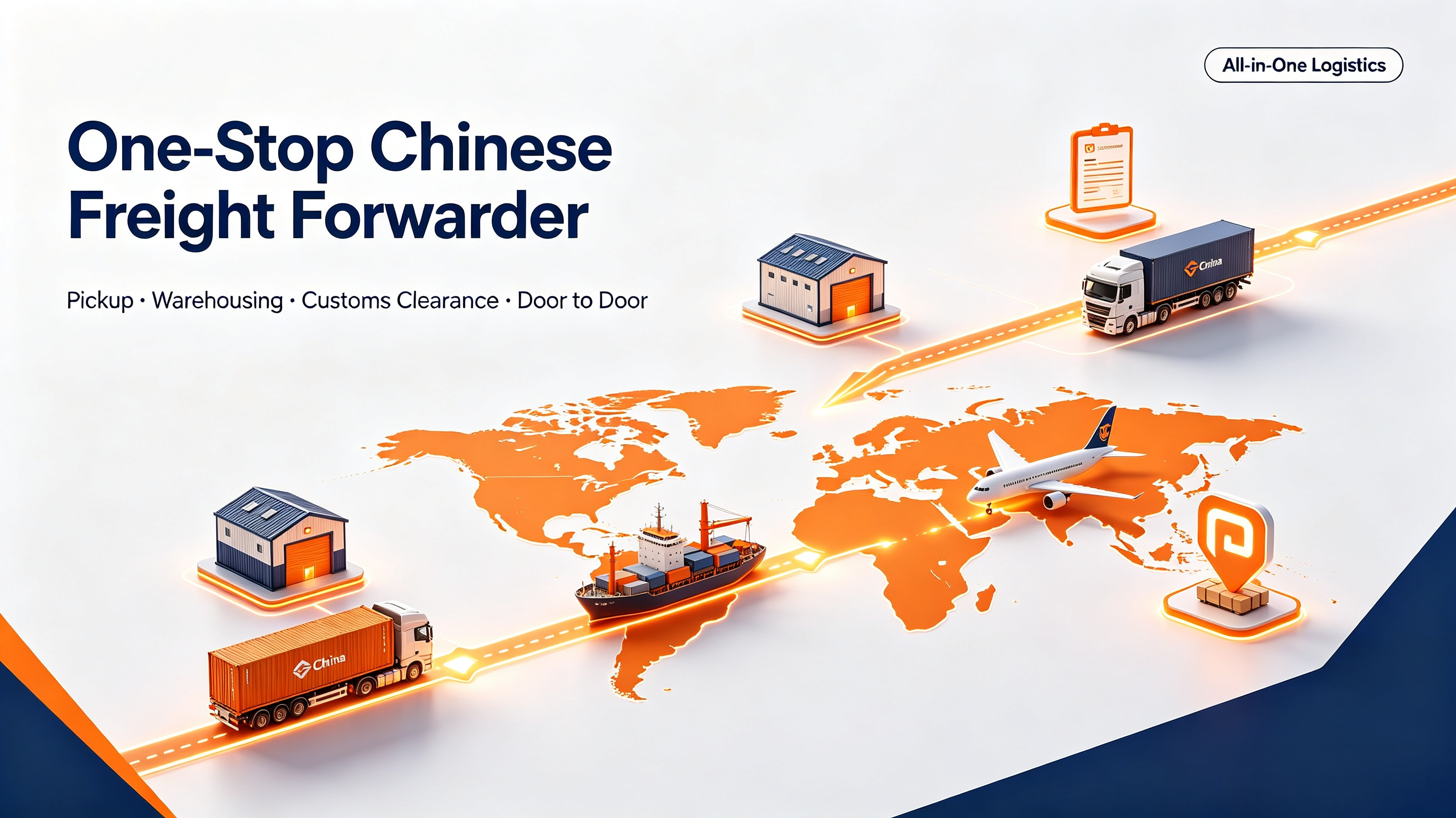 Reliable One Stop Chinese Freight Forwarder Services With Customs Clearance