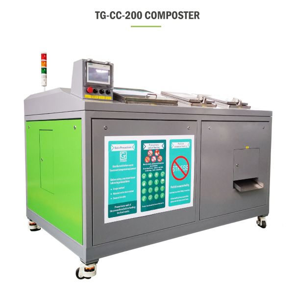 SS304 200kg/Day Microbial Organic Waste Recycling Fertilizer Compost Machine