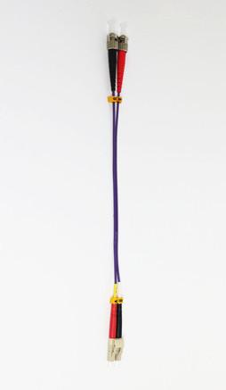 SC - LC Fiber Optic Jumper Cables Violet / Purple OM3 50/125 Cable