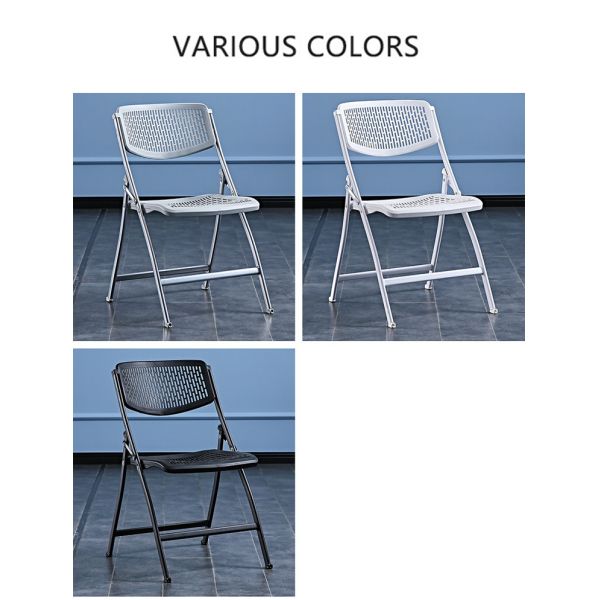 Foldable White Metal Plastic Stackable Chairs for Outdoor Hotel Garden Party Banquet Events