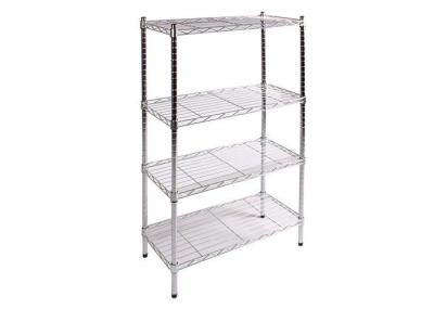 4 Layers Chrome Wire Shelving Silvery White Color 50-200KG Loading Capacity