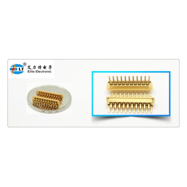 21 Pins 2 Rows Hermetic Electrical Connectors Small Size Gold Wire Bonding