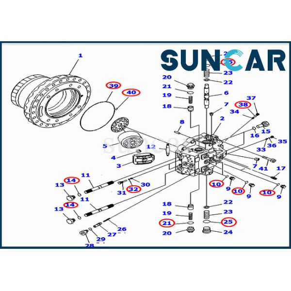 Excavator 706-8J-01012 Final Drive Repair Seal Kit For PC400-8 Komatsu Motor Assembly