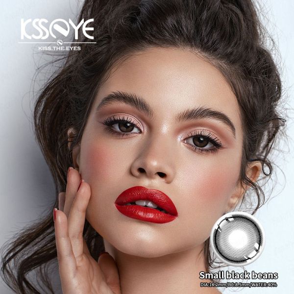 KSSEYE Natural Dark Circle Eye Natural Black Contacts Lens 14.2mm