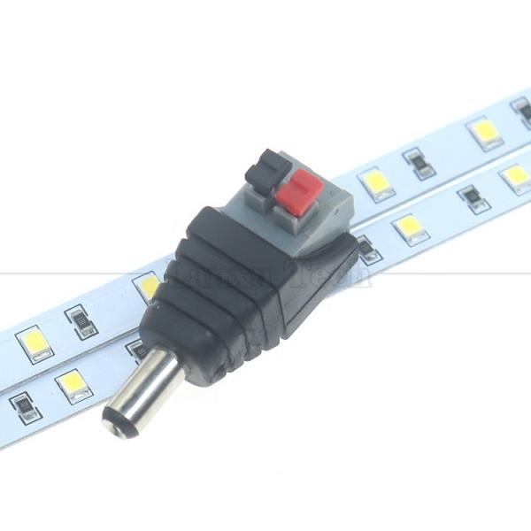 Solderless Press Button DC 5.5*2.1mm Male Female Barrel Jack to 2p Wire Cable Connector for LED Strip Camera