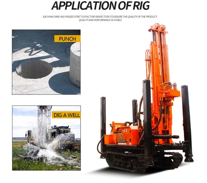 тип буровая установка Crawler 180m воздуха для водяной скважины