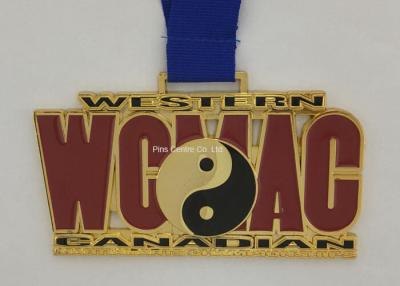 Personalized Heat Transfer Ribbon Medals Shiny Copper Plated Eco Friendly