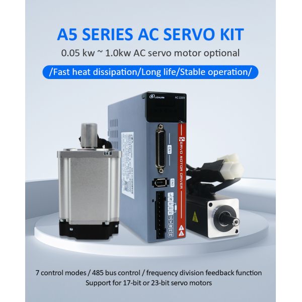 Lichuan AC Servo Motor Drivers Kit A5 LC20L 1000W 1.0KW 3.2N.m 220V 5.8A 3000RPM IP65