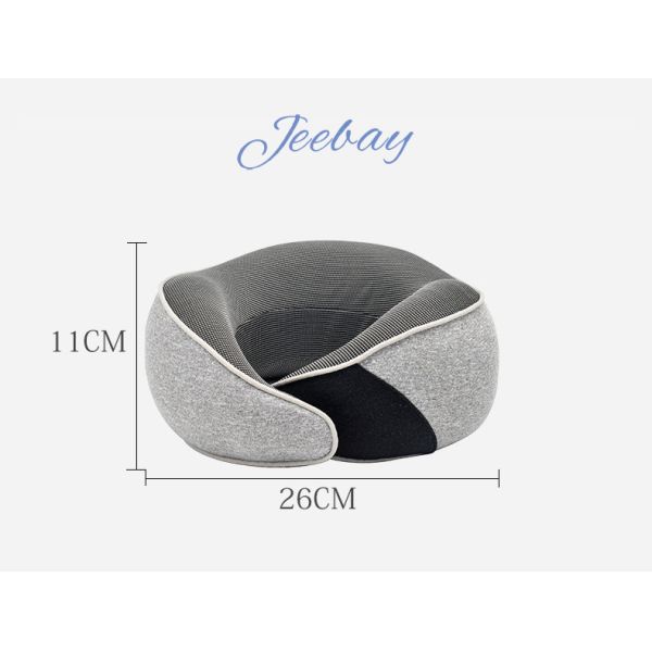 Jourm Travel Pillow Customized Gray U Shape Neck Support Memory Foam Pillow for Travel