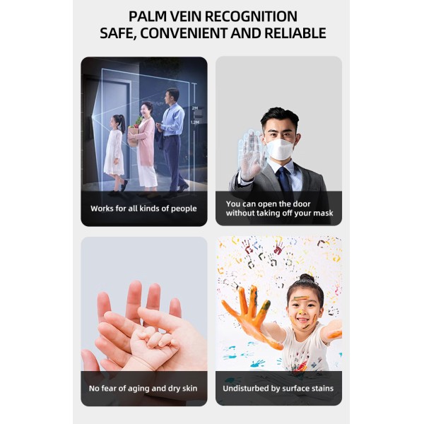 TTLOCK Wholesale Face Recognition Fingerprint Lock Narrow Bezel Cell Phone Aluminum Door Code Lock Automatic Smart Door Locks