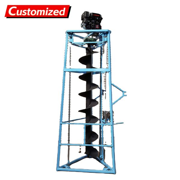 OEM factory Gas-Powered Tripod Tree Planting Drilling Machine-Portable Farm & Orchard Hole Digging Tool loess layers, clay layers, and soillayers containing pebbles and gravel