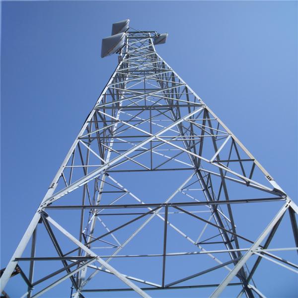 60m 4 jambes galvanisées Autonomie antenne tour Angle de diffusion Radio micro-ondes Tour de communication la plus haute